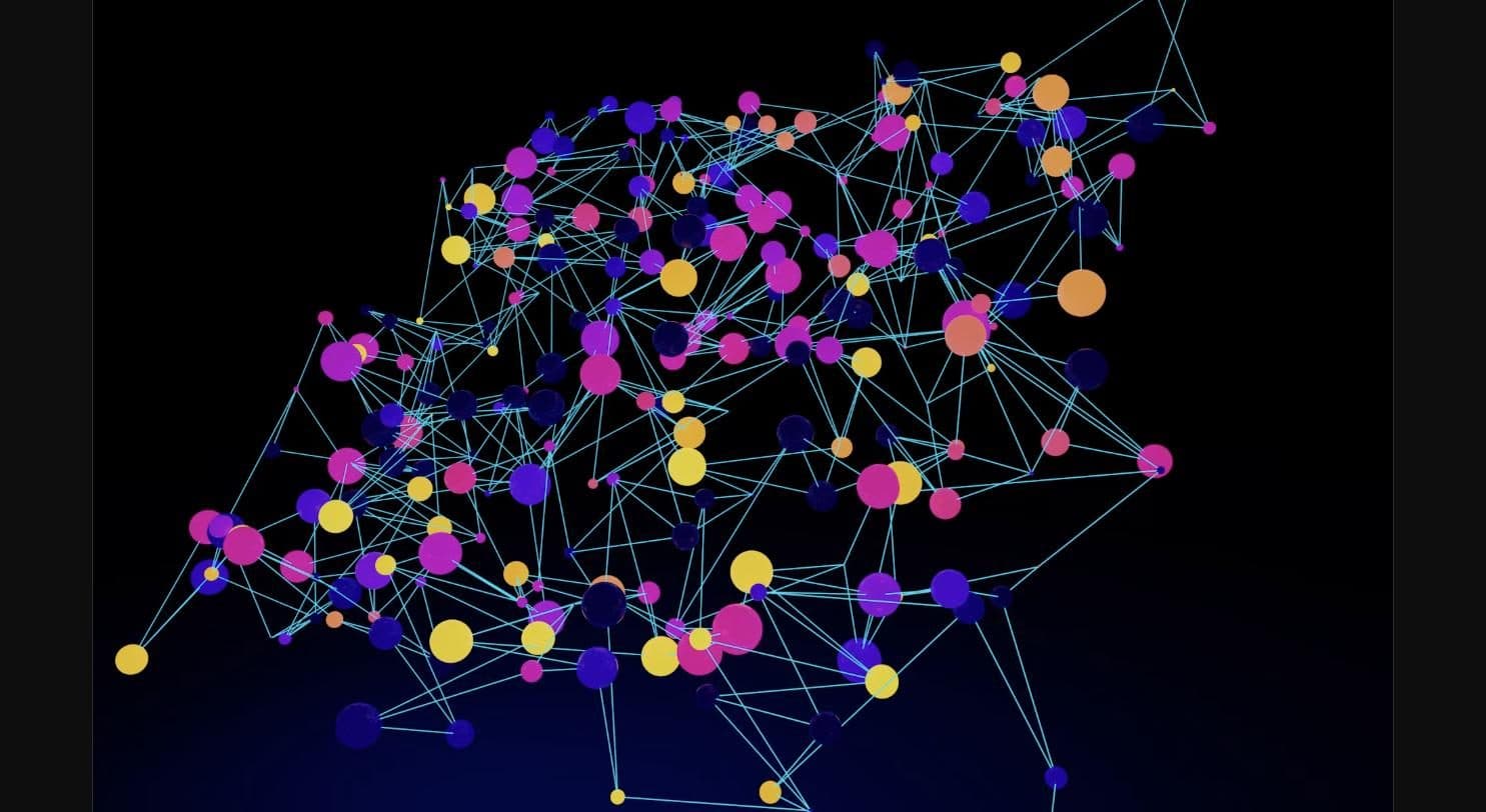 Abstract network of connected nodes